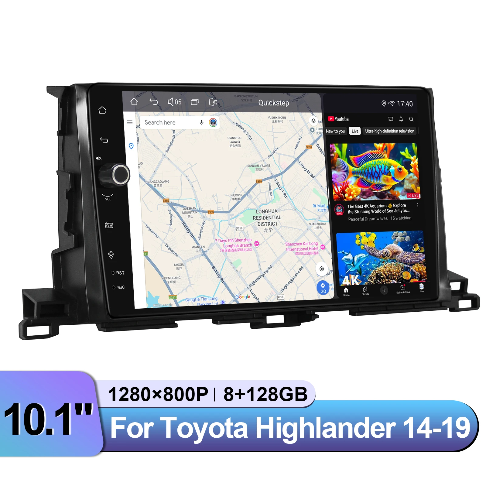 ستيريو سيارة أندرويد مقاس 10 بوصات من JOYING لسيارة Toyota Highlander 2014-2019 CarPlay وAndroid Auto يحافظ على JBL Amp OEM 360 Cam 1280*800 #2