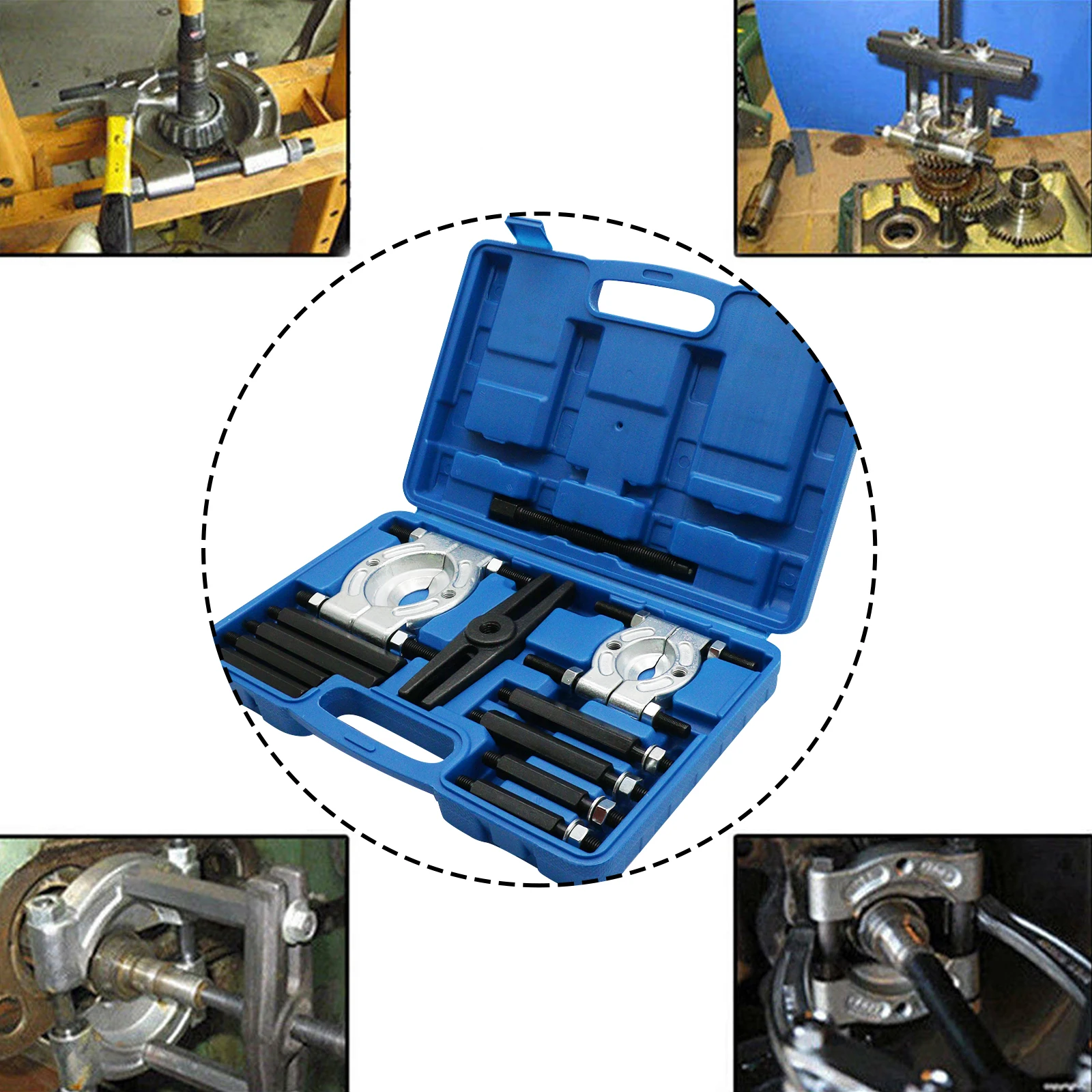 12pcs Bearing Puller Kit Bearing Separator Pinion Wheel Bearing Removal Kit with 2\