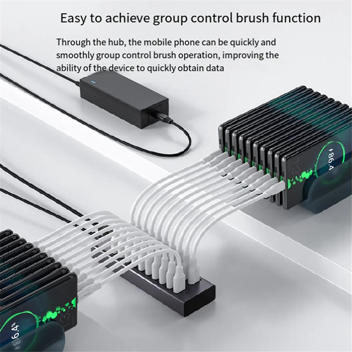 ACASIS USB2.0 HUB 20 port USB pemisah dengan 90W adaptor daya independen terintegrasi untuk Windows Mac OS Linux colokan EU