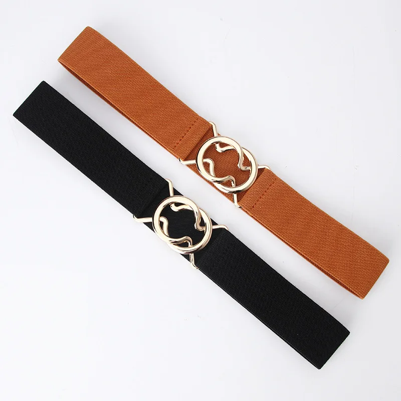 

New Simple Elastic Waistband Ladies Dress Slim Belt Ring Buckle Waistband Dress Apparel Accessories Cinturon Mujer Hot Sale