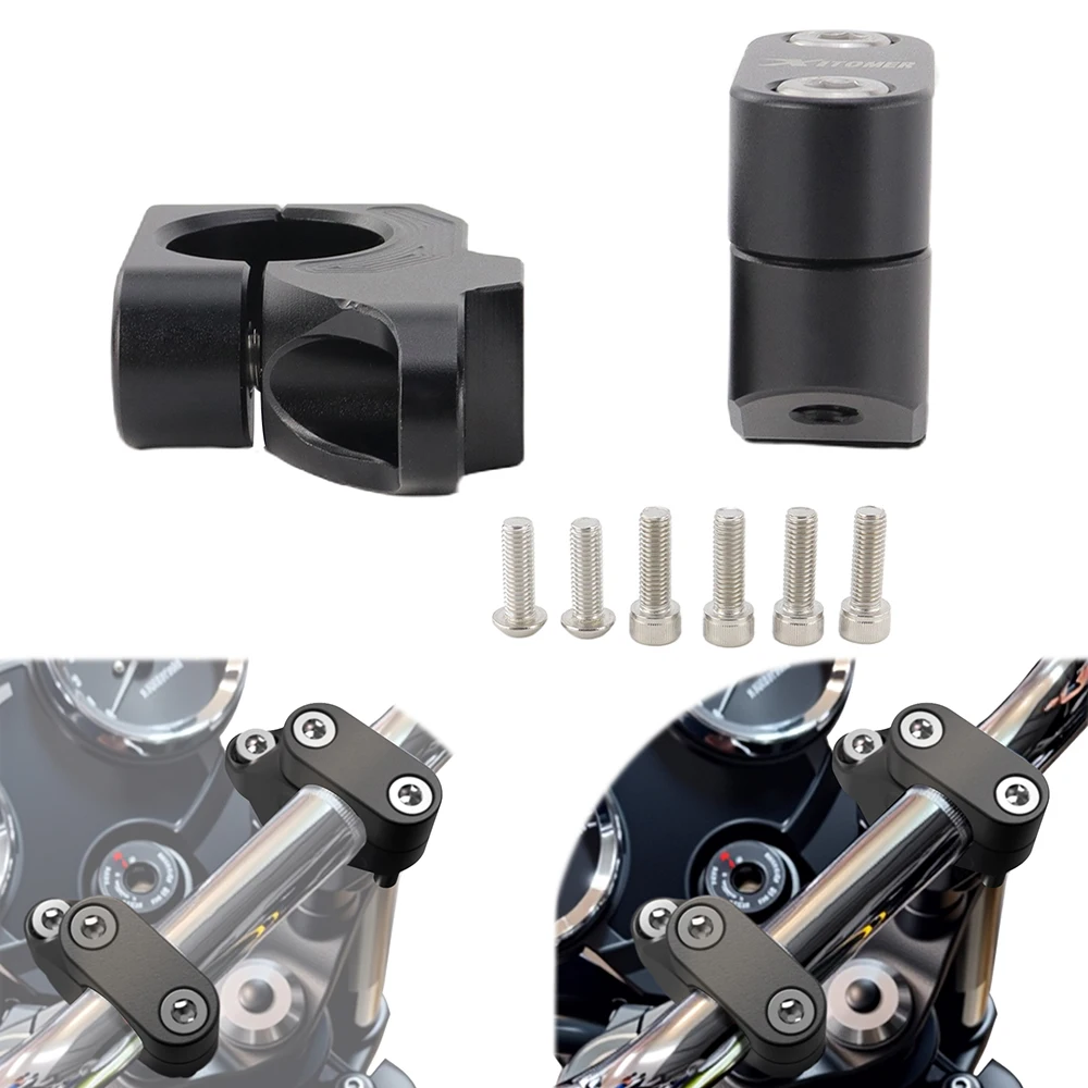 

For KTM 690 950 Supermoto/R 390 790 950 990 1090 1190 adventure 28mm 1 1/8" Handlebar Mount Fat Bar Risers Back Moved Up Riser