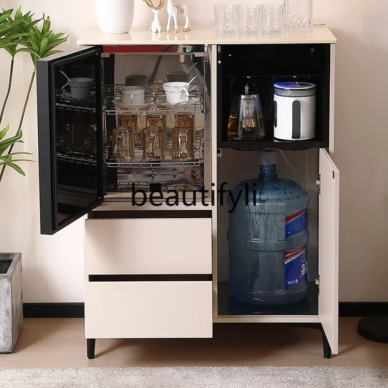 Tea bar machine cabinet integrated cabinet high-end intelligent water dispenser solid wood dining side cabinet