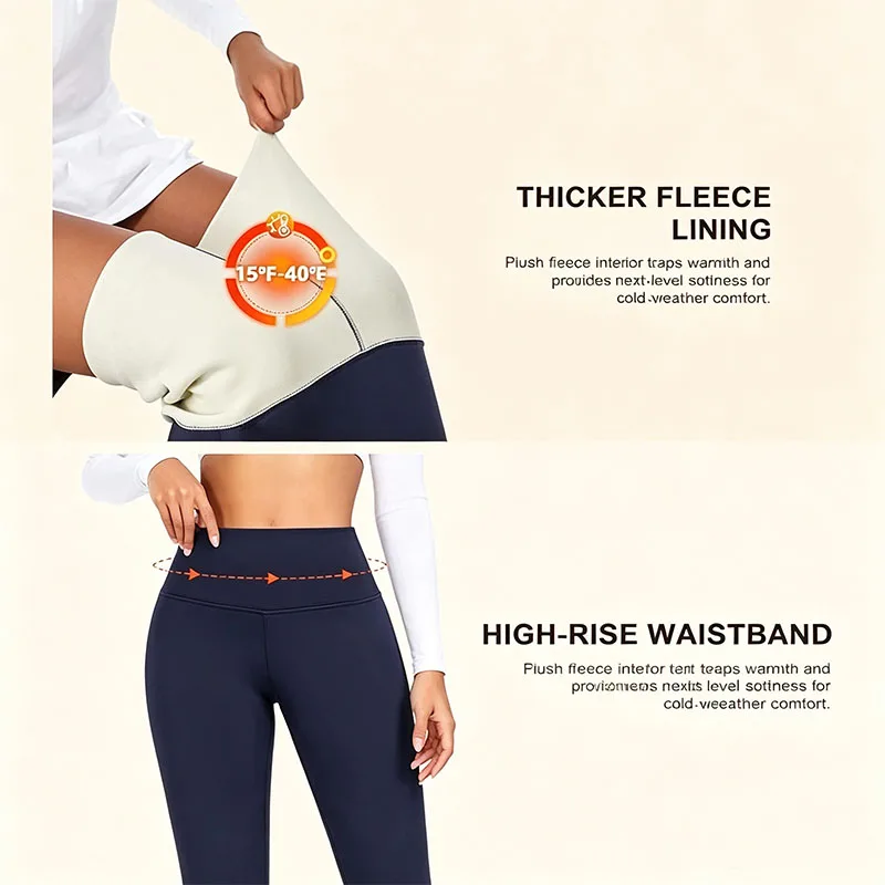 Autumn Winter Hot Women's Yoga Pants High Waisted Thicken Plus Velvet Thermal Pants Comfortable Elasticity Fitness Leggings