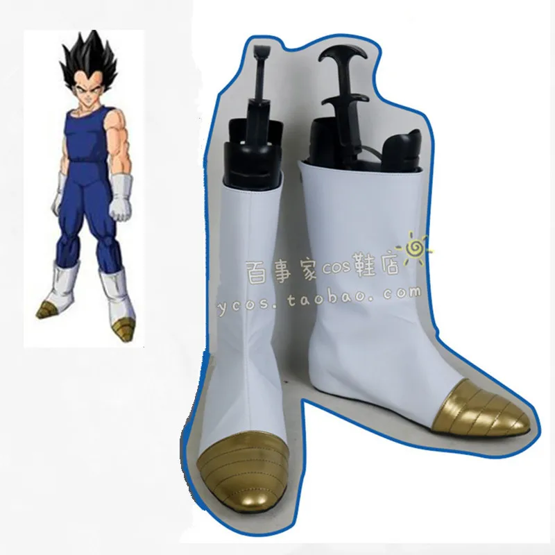 

JP Anime DBZ Son Goku Vegeta Cosplay Costume Shoes Anime White Handmade Boots Carnival Party Halloween Boots