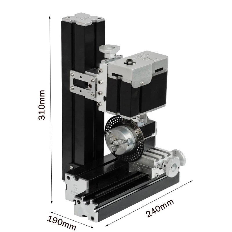 Mini metal que divide o torno de perfuração miniatura da máquina 60w 12000 rpm da broca com placa de índice