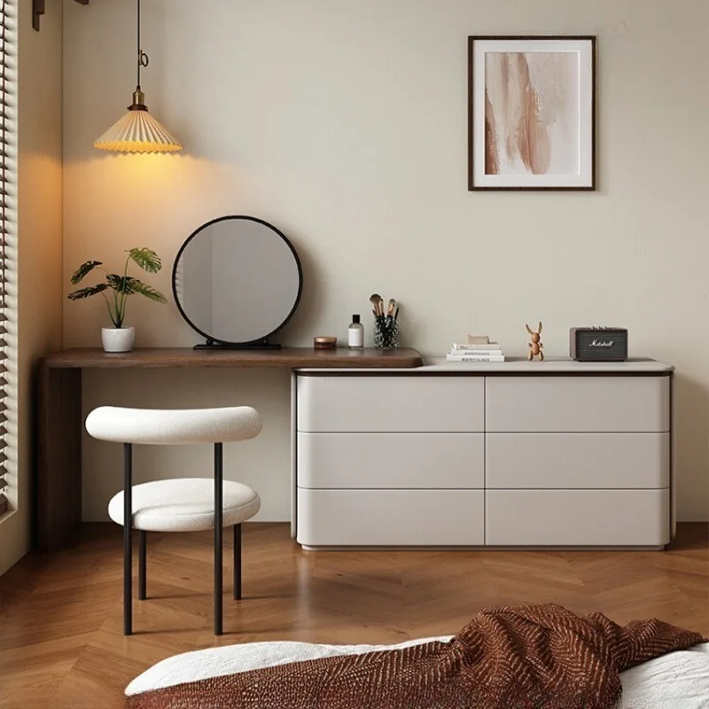 

Новые легкие роскошные туалетные столики для макияжа из массива ореха для спальни, современные туалетные столики для макияжа, мебель в китайском стиле в стиле ретро Penteadeira JTM