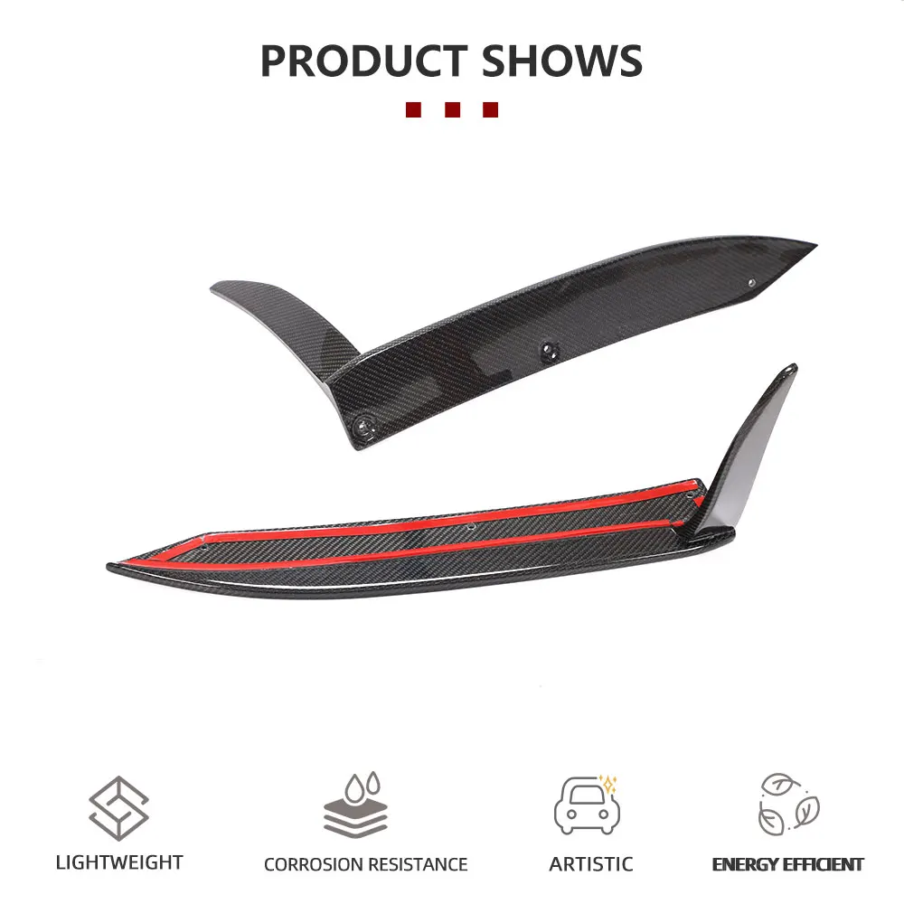 

Car Rear Bumper Splitters Dry Carbon For Porsche 911 Carrera 4 GTS 2017 Rear Splitters Canards Replacement Lip Apron Trim