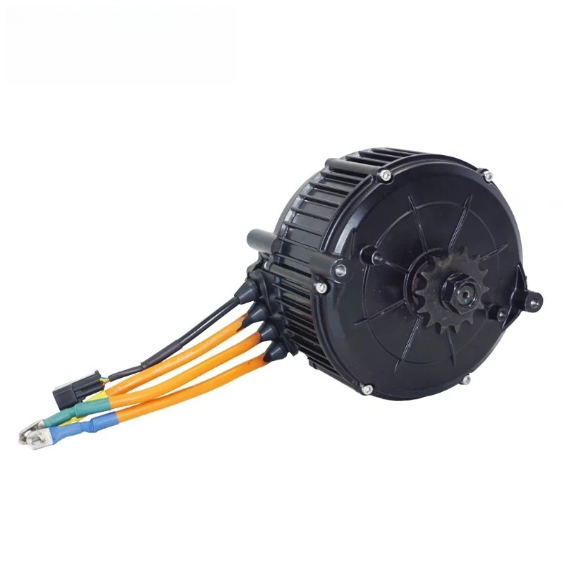 QS165 V2 72V 5000W 35H PMSM Mid Drive Motor 800mm Wires 428 14T Sprocket Accessory for E Motorcycle