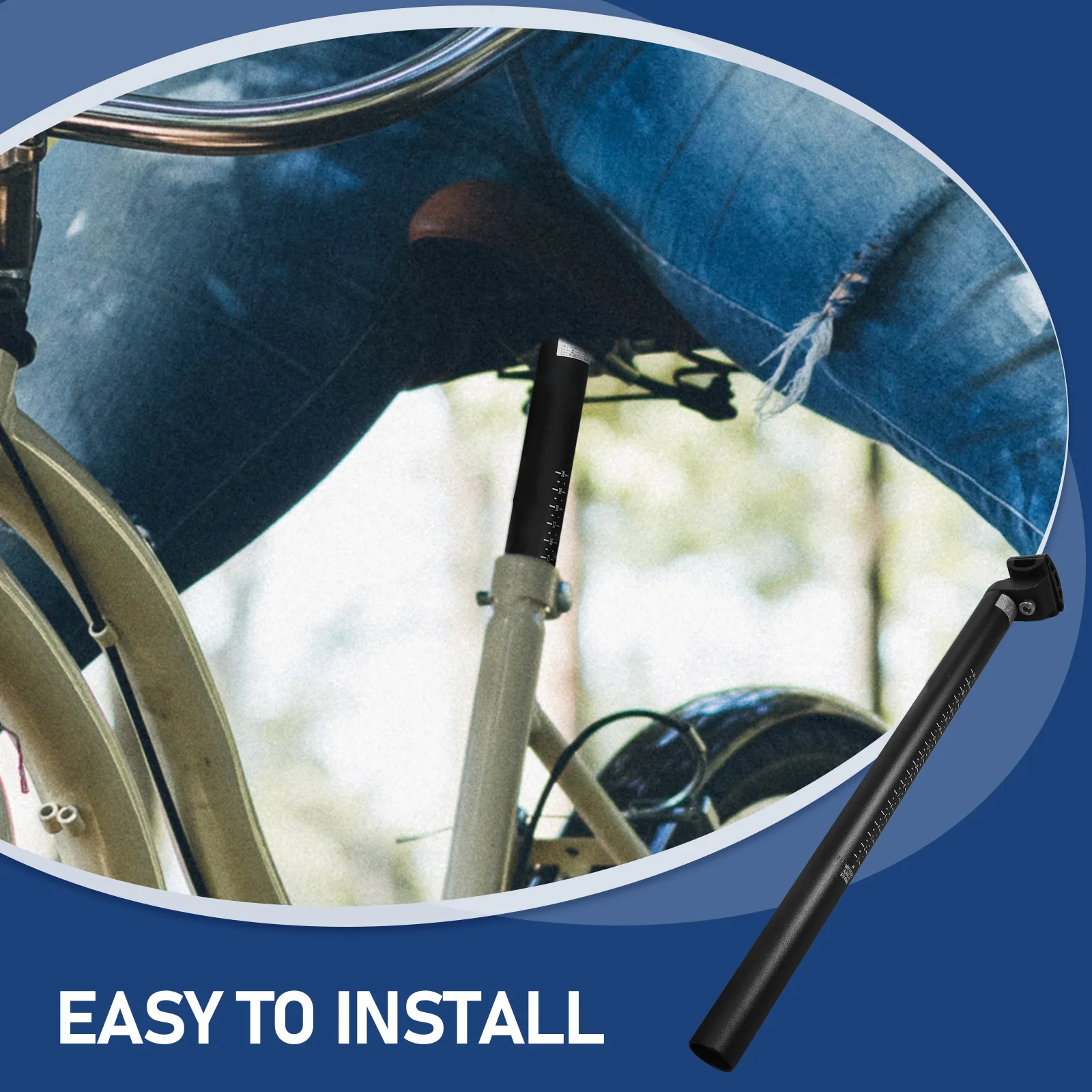 عمود مقعد Kisangel لدراجات الجبال والطرق مع ياقة مقعد باللون الأسود