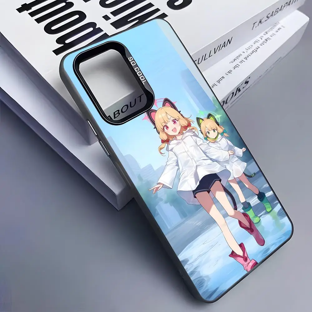 Blue Archive Saiba Twins Phone Case for Samsung Galaxy A57 56 55 54 52 37 36 35 34 27 26 25 17 16 5G Colorful Silver Cover