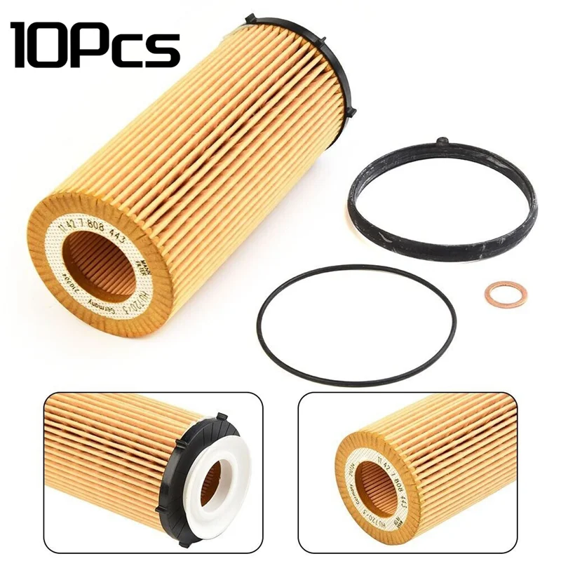 

10Pcs Car Oil Filters For BMW X5 X6 3 5 7-Series E90 E92 E93 E91 3.0L 2008-2013 11427808443