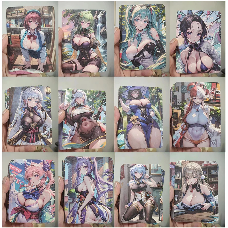 

Аниме «История богини» карты A6 Sangonomiya Keqing Kafka Uta Ganyu Shenhe Коллекционная карта Рождественский подарок на день рождения Детские игрушки