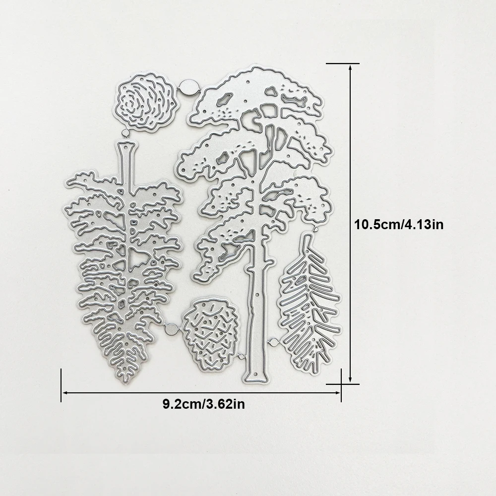 Świąteczne szyszki sosnowe choinki metalowe matryce do wycinania kartki DIY do dekoracyjne wytłaczanie scrapbookingu
