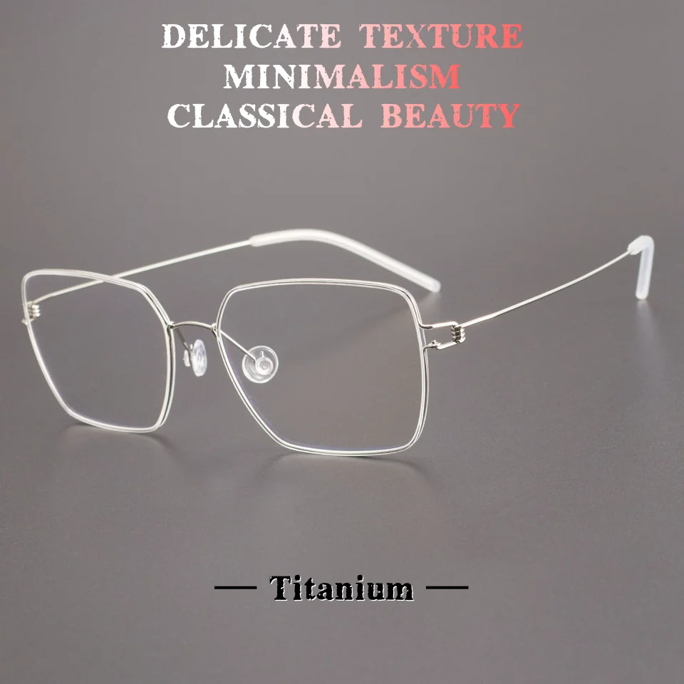 

2025Fashion Luxury Brand Ultra Light Titanium Wire Titanium Frame Glasses For Men And Women Business Myopia Prescription Glasses