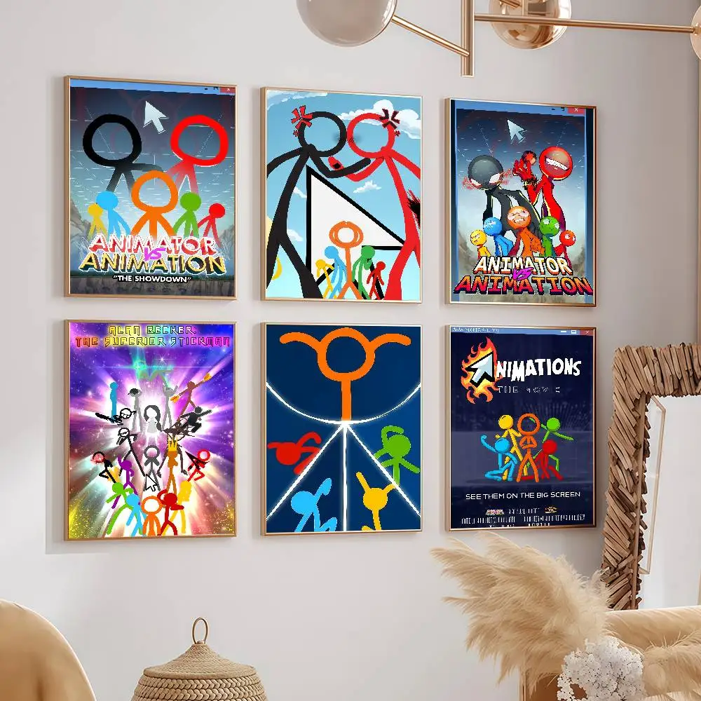 A-Alan B-Becker Animator vs Animation Posters Dormitory Decorations Bedroom And Living Room Wall Murals Souvenirs