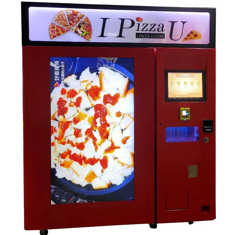 Intelligent Pizza Vending Machine with Electronic Payment Options for Unattended Food Retail in Commercial Locations