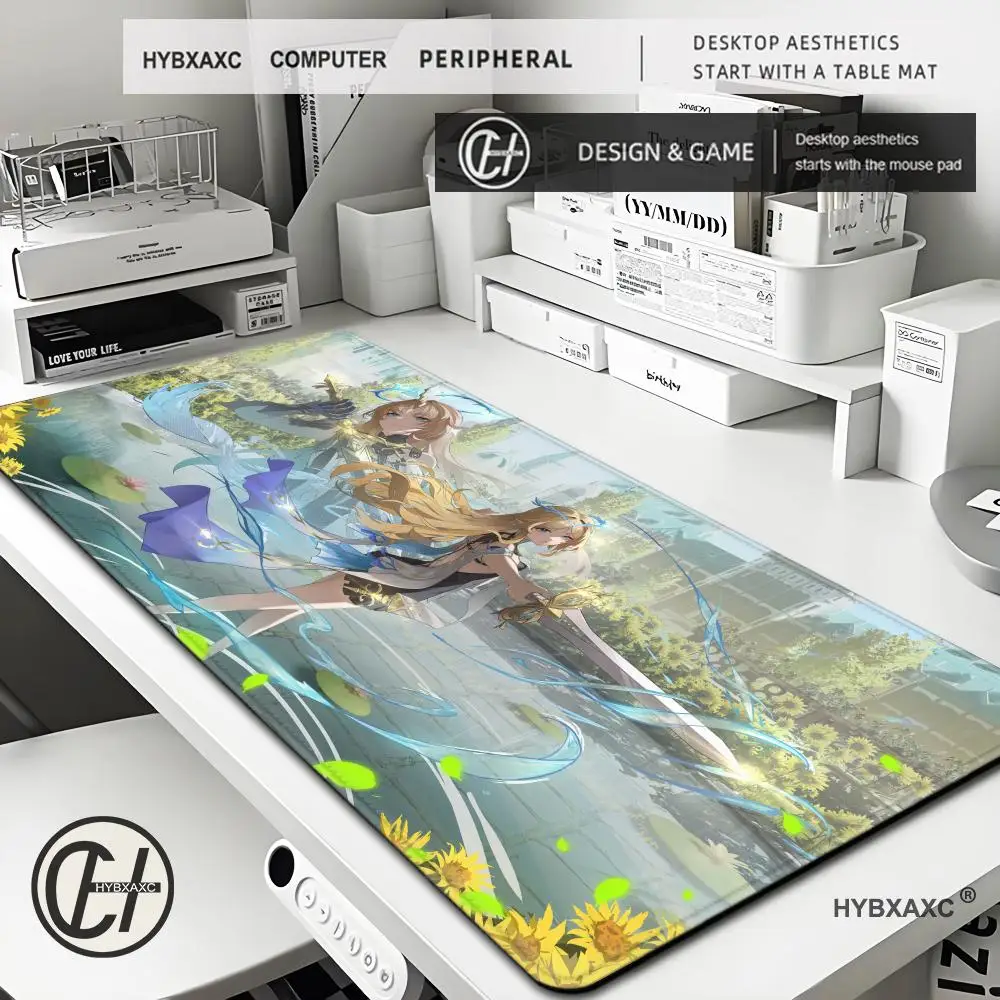 

Large Kawaii Non-slip Mouse Pad Cartethyia Wuthering Waves Rubber Mouse Pad Game Laptop Play Mat Extra Gaming Accessories XXL