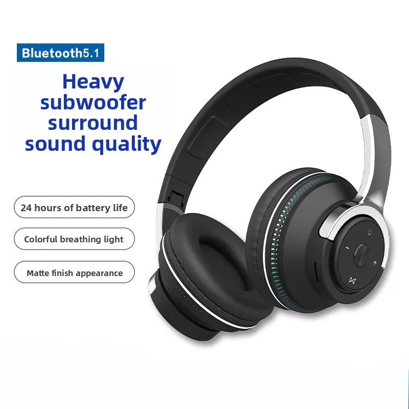 

New H2 luminous wireless headset all-inclusive ear-mounted wireless bluetooth headset subwoofer headset