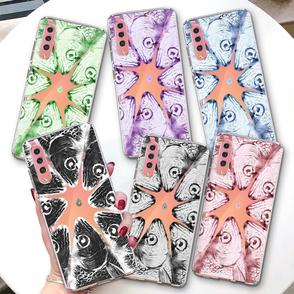 

Оригинальный чехол Ocean Fish для Samsung Galaxy A06 A07 A50 A50s A05s A20 A30 A05 A20s A30s A02s A03 Прозрачный чехол из ТПУ для телефона