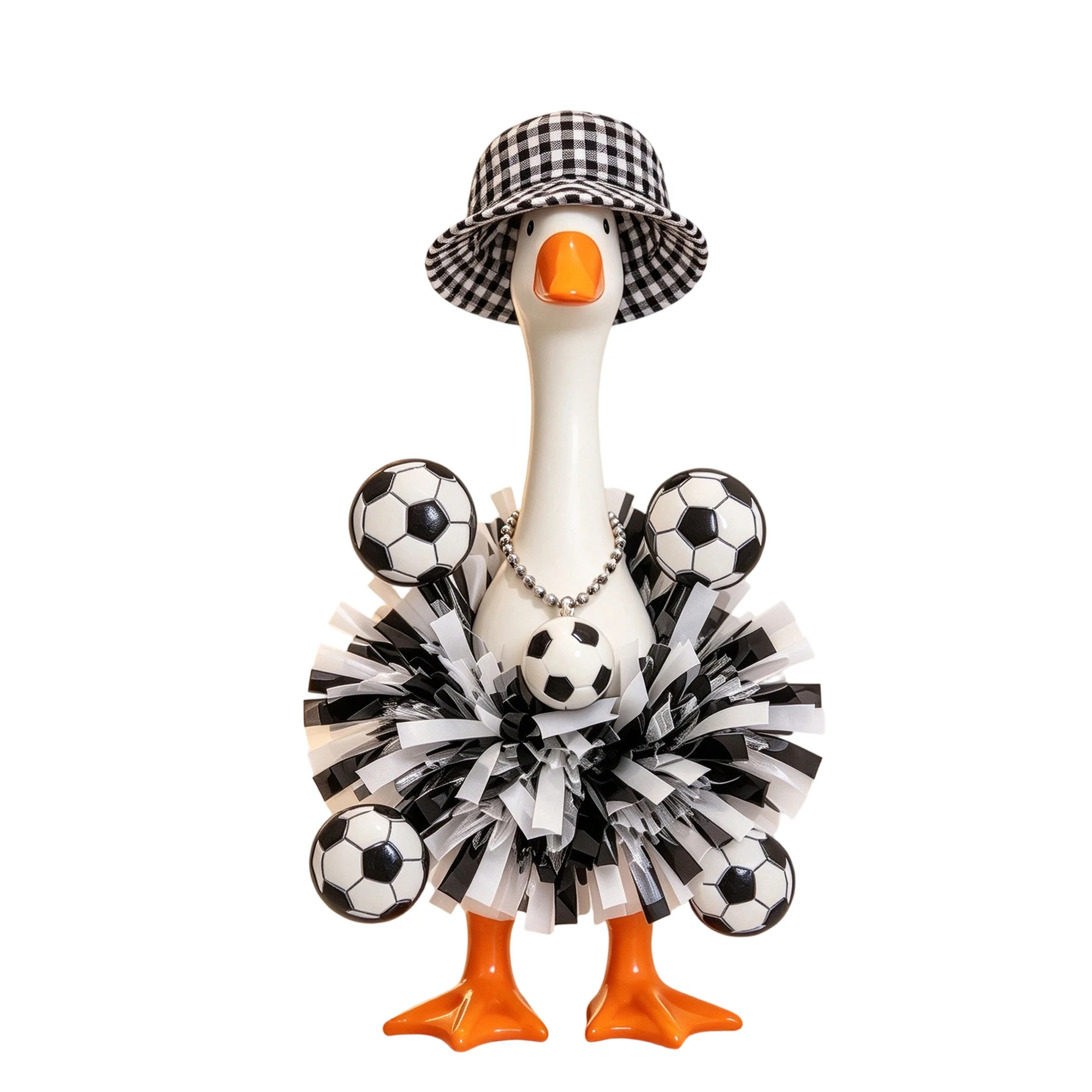 Desk Goose Outfits for 7 in Goose Holiday Tinsel Garland and Headwear