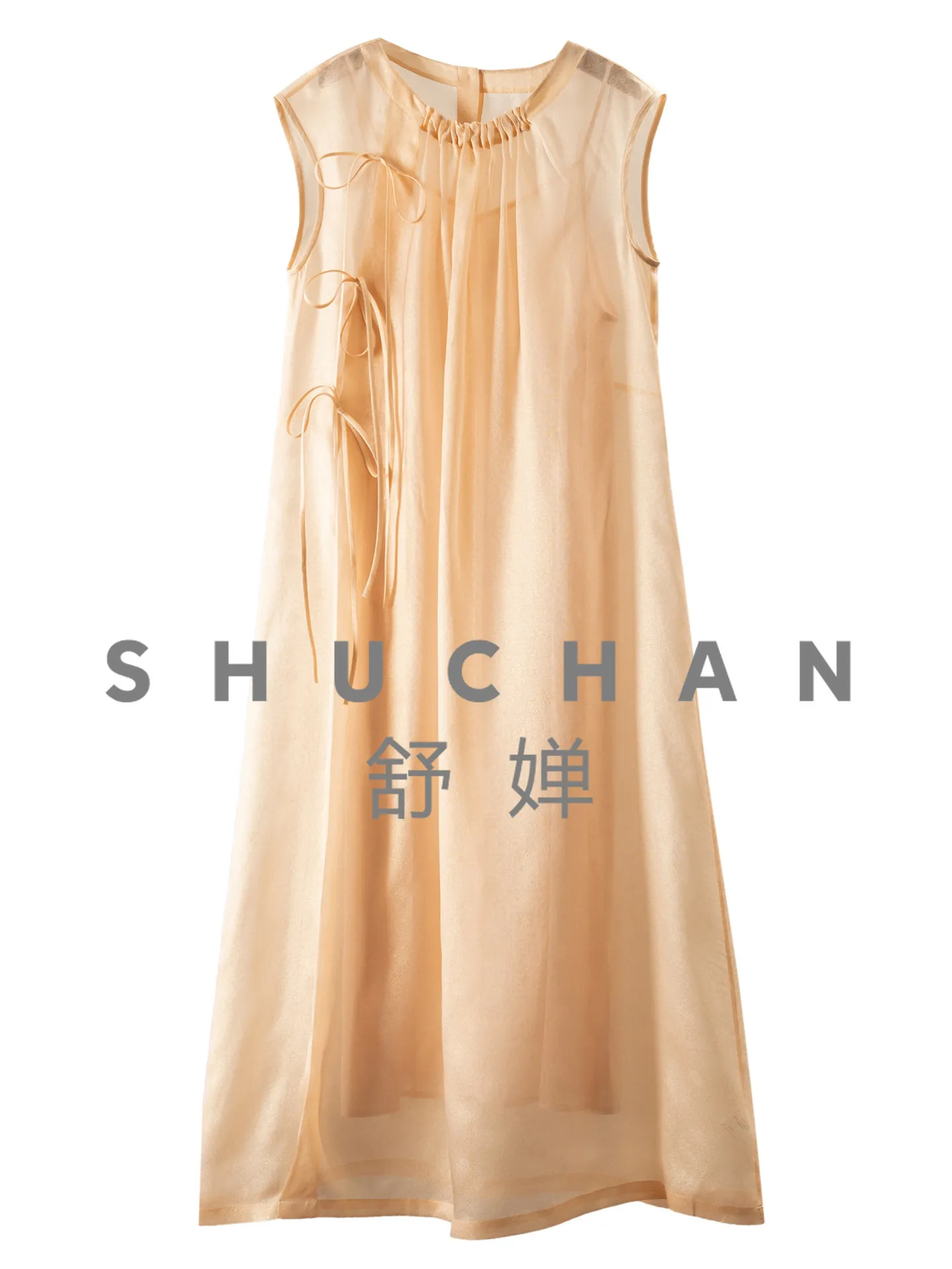

Elegant New Chinese Style Long Dresses Natural Silk Floating Brocade Weaving Jacquard Dress Female 38G2