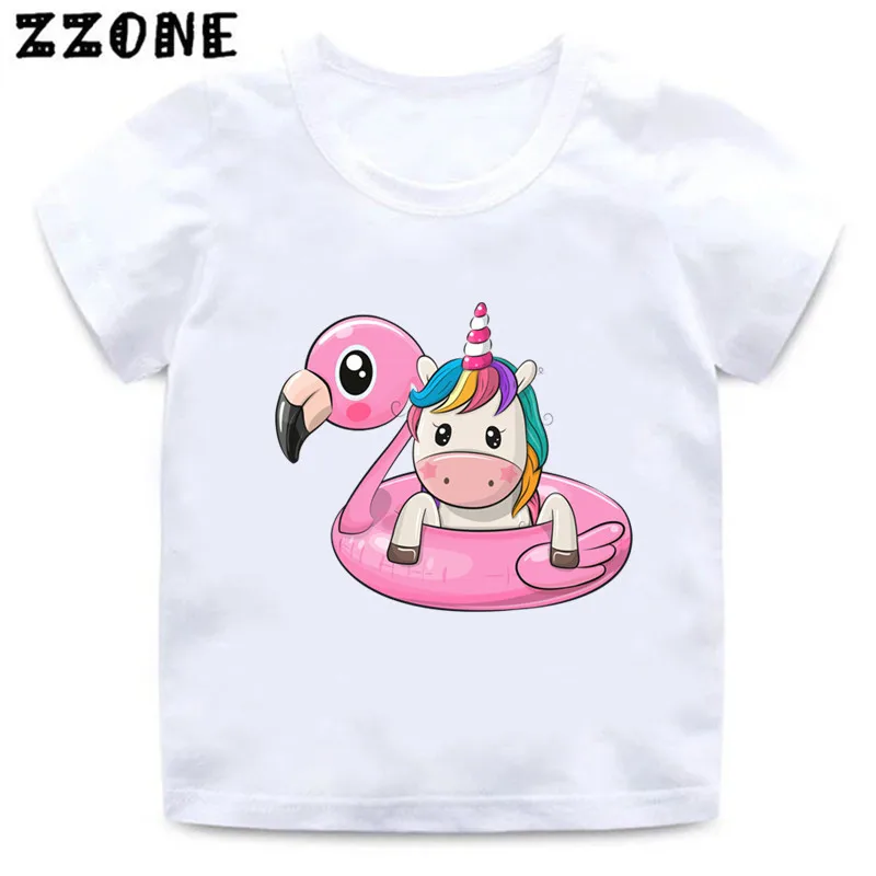 Kids Funny T-Shirts Cute Unicorn Cartoon Graphic Girls Clothes Summer Baby Boys Short Sleeve T shirt Children Tops,ooo5459