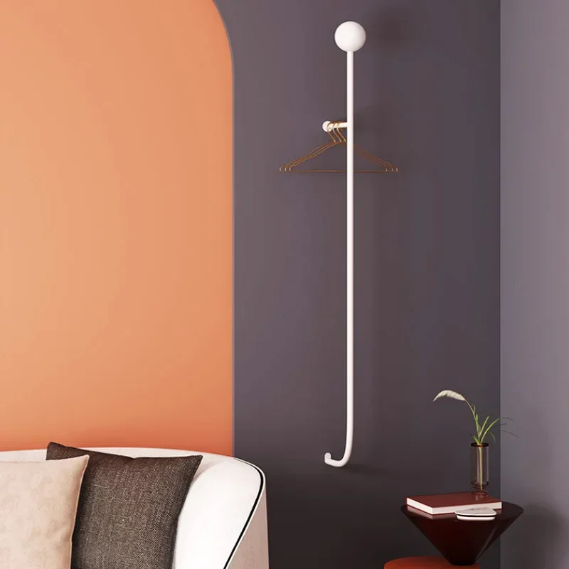 Designer hanger, wall punched vertical hanging bedroom small simple hanger
