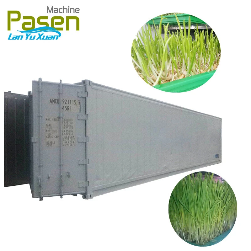 Industrial Hydroponic Fodder Growing System, Green Grass Barley Sprouting Machine for Animal Forage