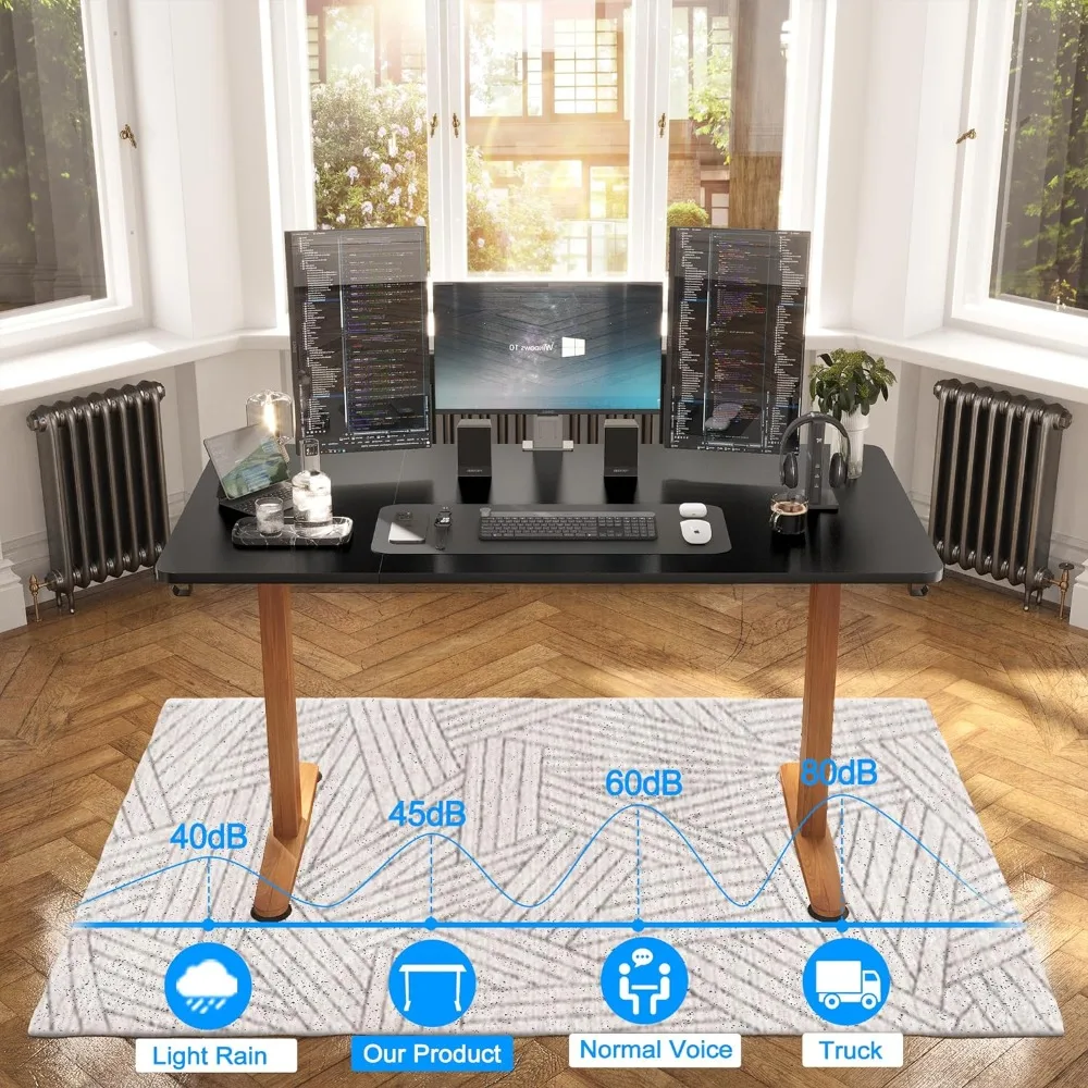 Electric Standing Desk,55x28 Inches Height Adjustable Desk Ergonomic Home Office Sit Stand Up Desk with Memory Preset Controller