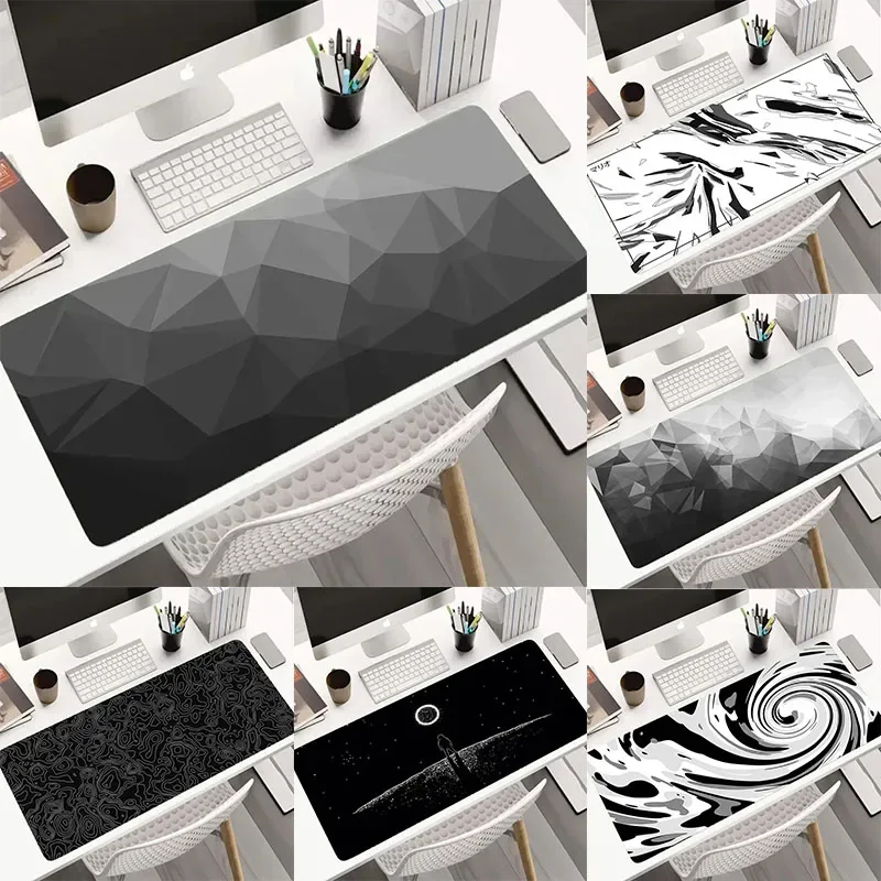لوحة ماوس ألعاب كبيرة، حصيرة ألعاب فنية تجريدية للكمبيوتر المحمول، وسادة لوحة مفاتيح مكتبية غير قابلة للانزلاق، حافة قفل مطاطية، سجادة