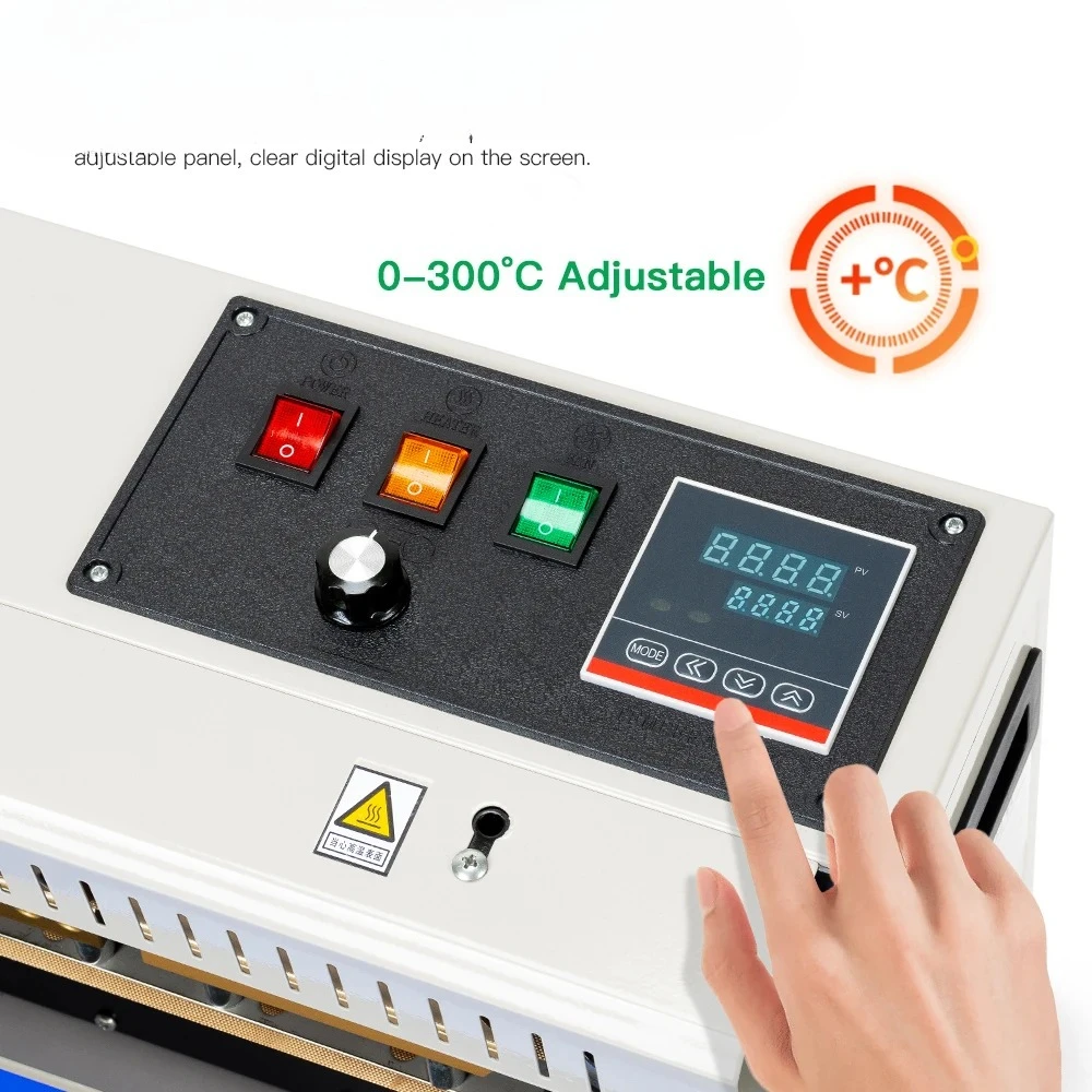 FR-900C Spray  Automatic Horizontal Plastic Bags Heat Sealing Machine Continuous Band Sealer Machine