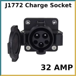 J1772 Electric Vehicle Charging Inlet Socket Vehicle Type 1 Connector 30/32 AMP