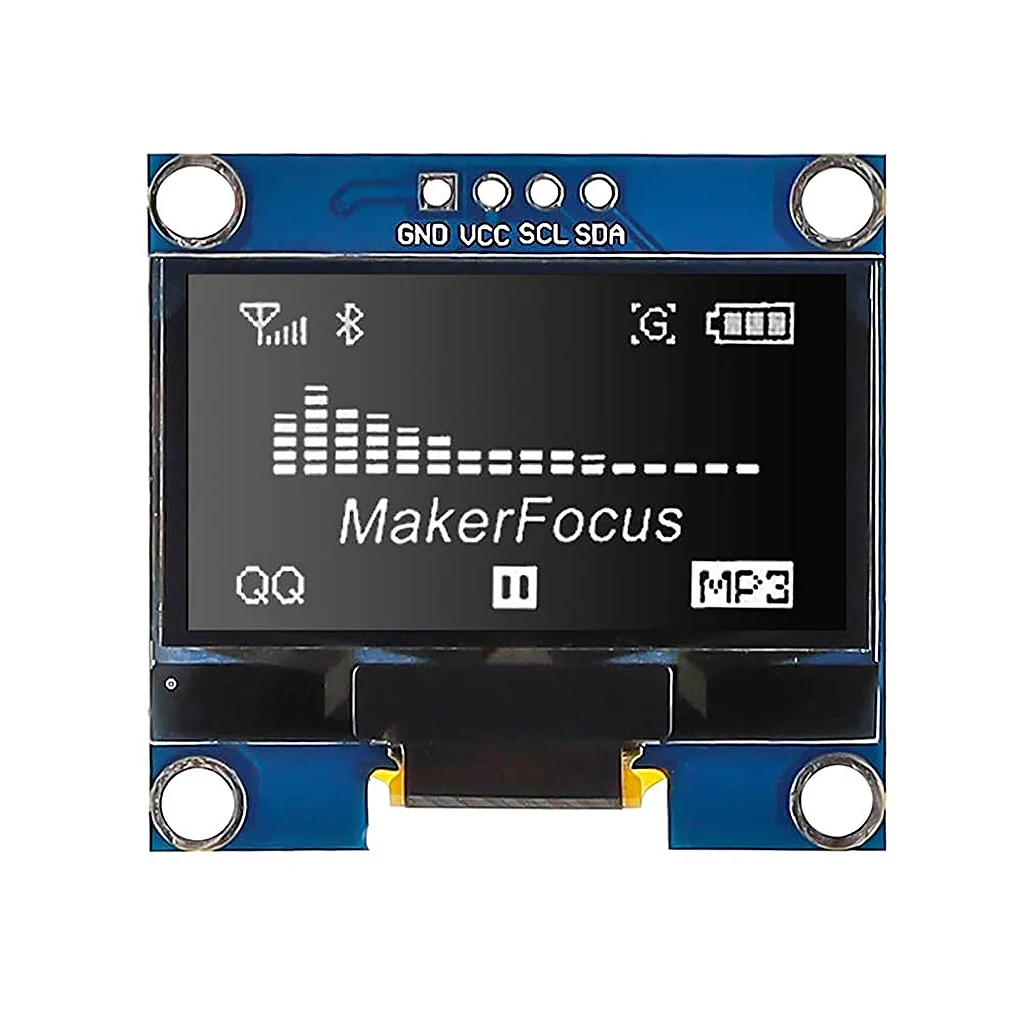 DC 3.3-5V 128x64 Pixel OLED Module Development Board I2C/IIC Port Digital Display Circuitboard Electronic Accessory