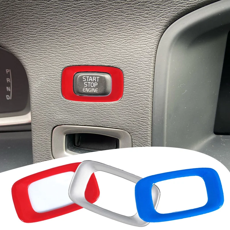 

ABS Car Styling Engine Start Stop Cover Frame Trim Sticker Fit For Volvo V40 V60 S60 XC60 S80 V50 V70 XC70 Auto Accessories