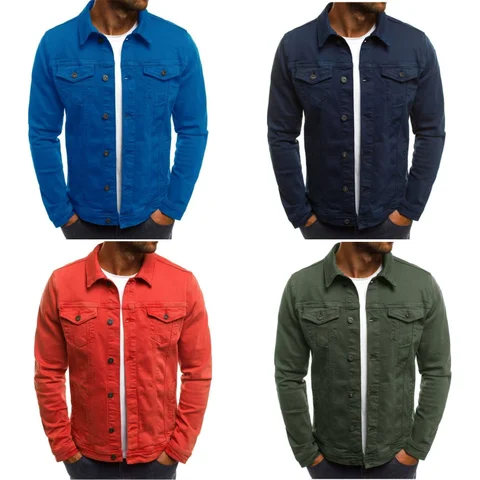 2025 nova moda masculina jaqueta casual lavado denim topo outono solto tamanho grande jaqueta jeans masculina