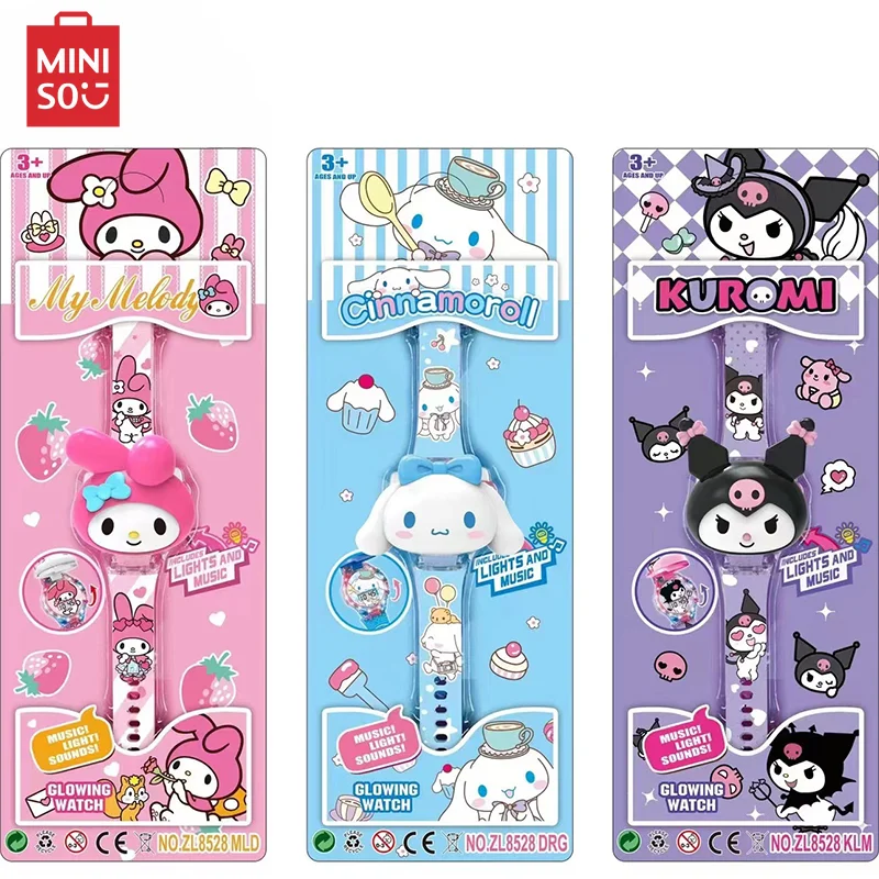 New Sanrio Music Watch Kawaii Cartoon Anime Kuromi Cinnamoroll Hello Kitty My Melody Silicone Strap Watches Kids Birthday Gifts