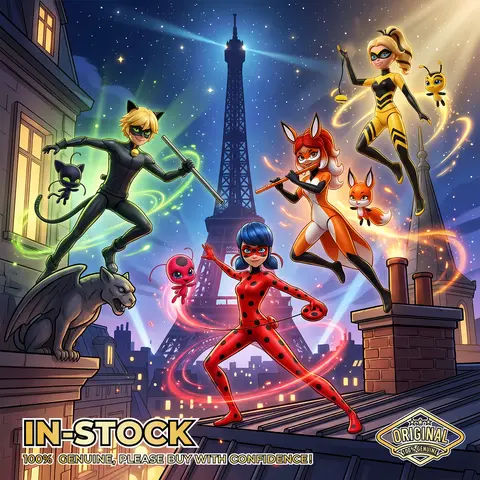 Original 27cm Miraculous Action Figures Cat Noir Ladybugs Mister Bug Marinette Queen Bee Rena Rouge Model Toy Children's gifts