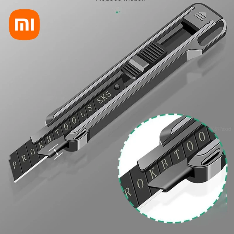 Xiaomi جديد المفاجئة سكّين متعدّد الاستخدامات صندوق قابل للسحب القواطع 80 مللي متر عالية الكربون الصلب شفرات قفل تلقائي للوازم المكتبية القرطاسية