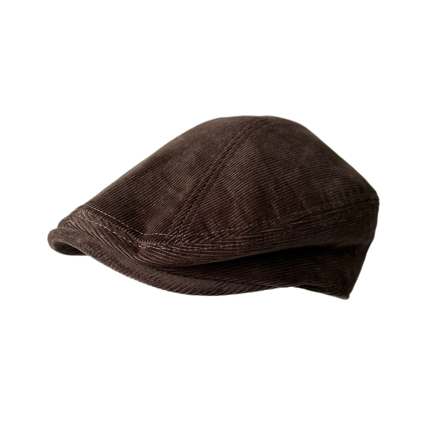 Unisex Vintage Coffee Corduroy Flat Cap British Painter Hat Thickened Warm Newsboy Cap Men Women