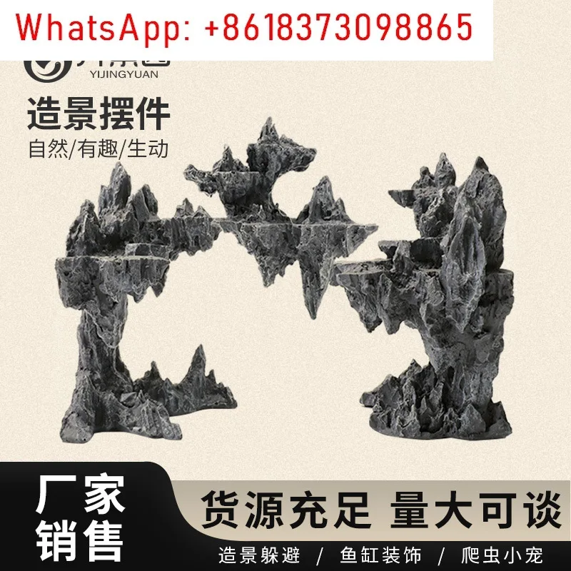 Rockery Sky City Escape Hole Simulation Decoration Moss Turtle Climbing Platform Escape House