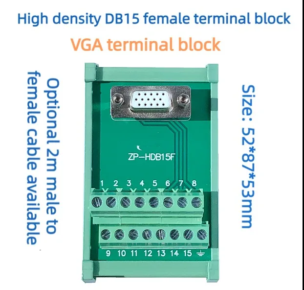 

DB15 мужской головы женский головной Терминал Блок VGA клеммной колодки 3 ряда 15 ядер может быть оснащен мужского и женского пола кабель