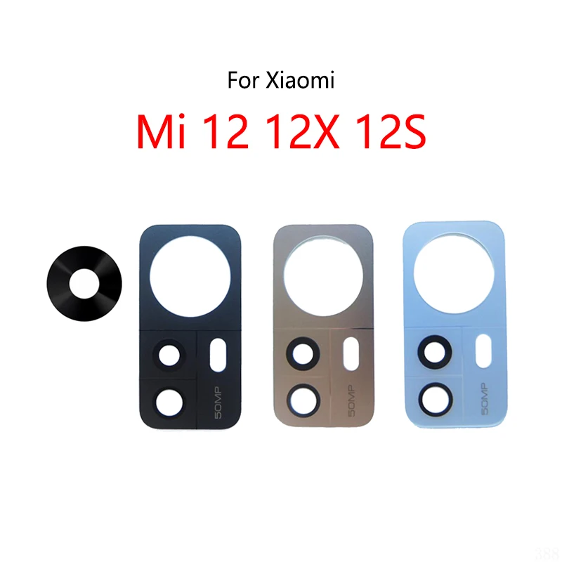 1PCS For Xiaomi Mi 12 12X 12S Back Lens Rear Camera Glass Lens Mirror Frame