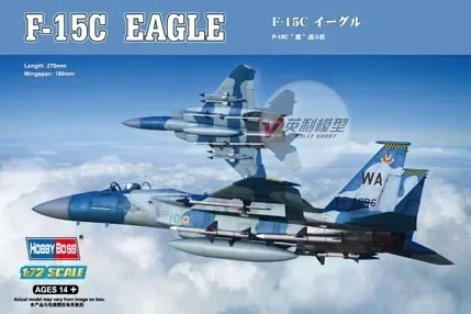 Hobby Boss 80270 1/72 Avión de EE. UU. F-15C Eagle Fighter Avión Bomber Modelo Jet Kit