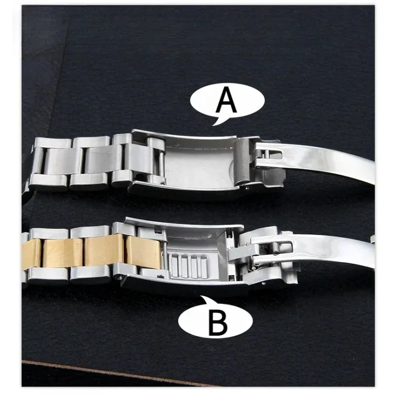 Pasek do zegarka Rolex Daytona Oyster Perpetual Submariner Seiko NH35, bransoleta na nadgarstek, solidna stal nierdzewna, szerokość 21mm 20mm