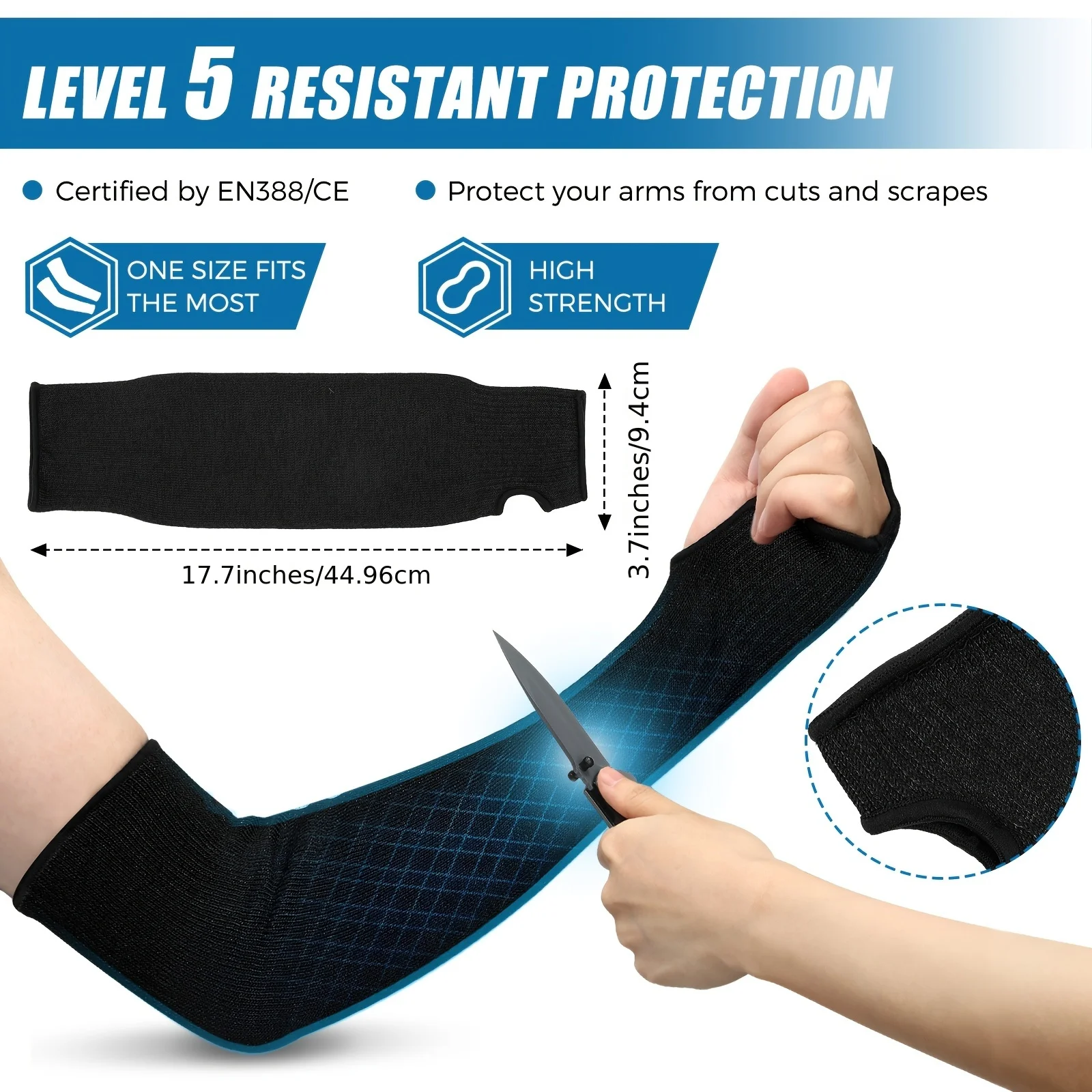 

Protective arm sleeves, Level 5 cut-resistant double heat-resistant sleeves, protective arms for men and women