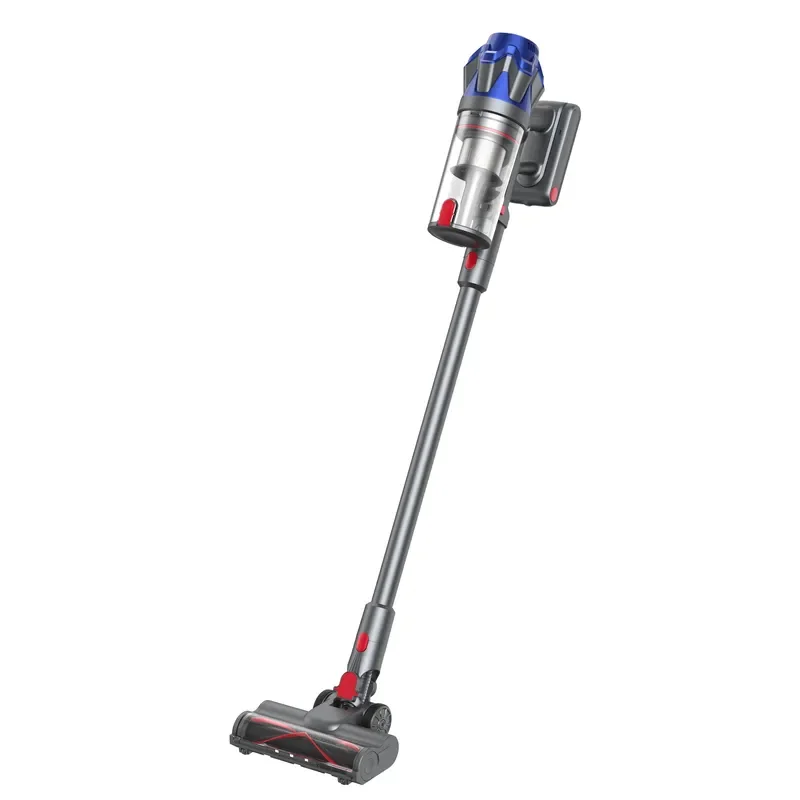 Handheld Cordless Bagless Vacuum Cleaner Soft Velvet Roller Side Brush Filter Hose Dust HEPA LED Light Wet Dry Function