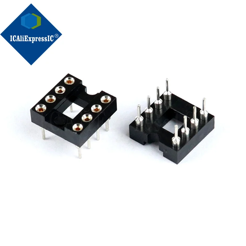 10piece IC socket integrated block in-line DIP single-chip microcomputer chip round hole base sub 8P narrow