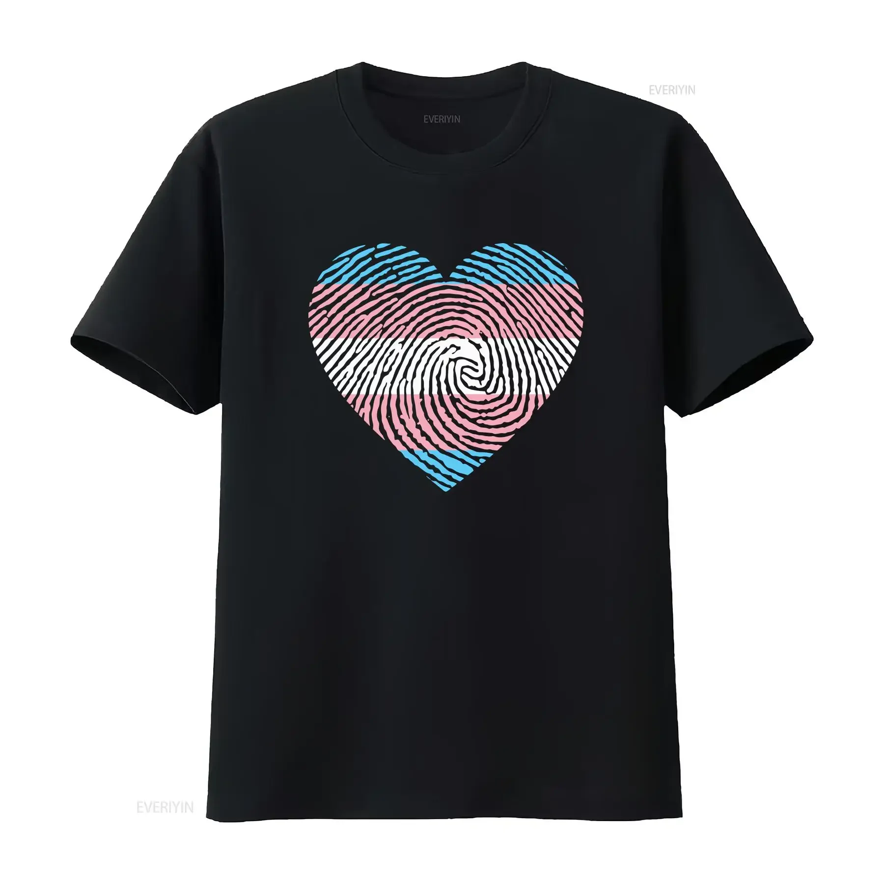 Transgender Flag HearT T Shirt Trans Pride Support Ally Plus Size vintage Washed Slightly Casual homme fashion Soft Versatile