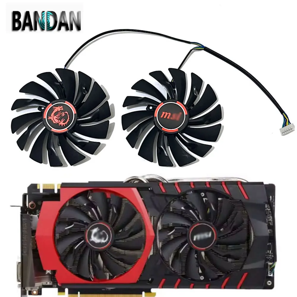 Nuevo ventilador duradero de refrigeración GPU Original GTX960 GTX980 95MM PLD10010S12HH para MSI GTX 980 980Ti 970 960 950 R9 390 R9 380