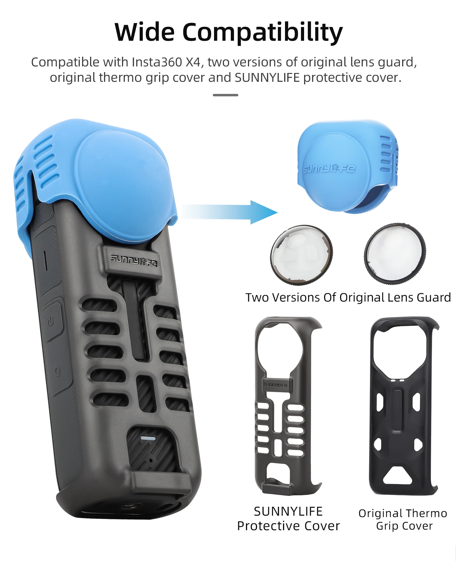 Copriobiettivo per Insta360 X5 X4 Accessori di copertura protettiva Insta360 X5 Fotocamera Custodia protettiva per obiettivo in silicone antipolvere e antigraffio